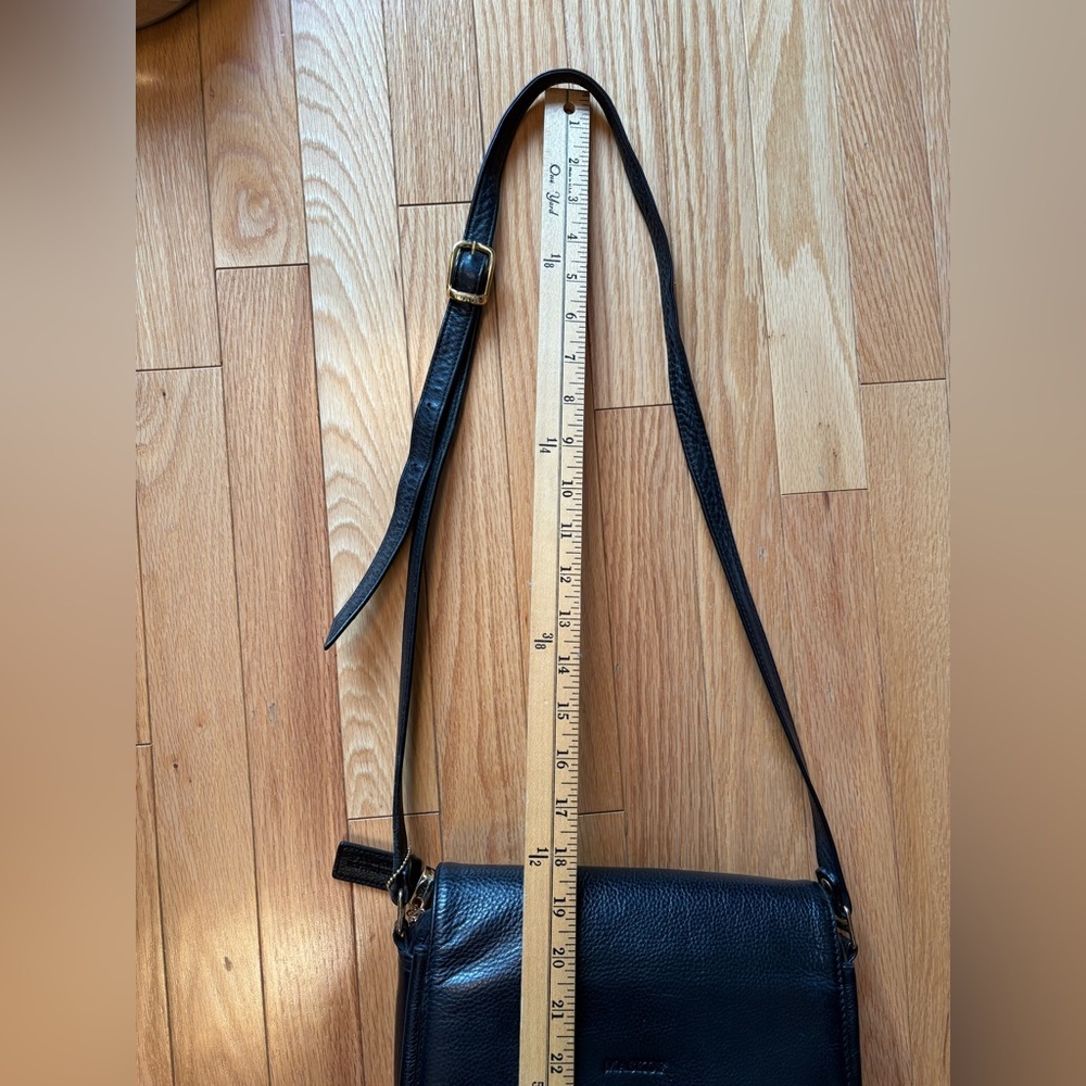 Gorgeous Black Leather Crossbody Bag, Vintage - Picture 11 of 13